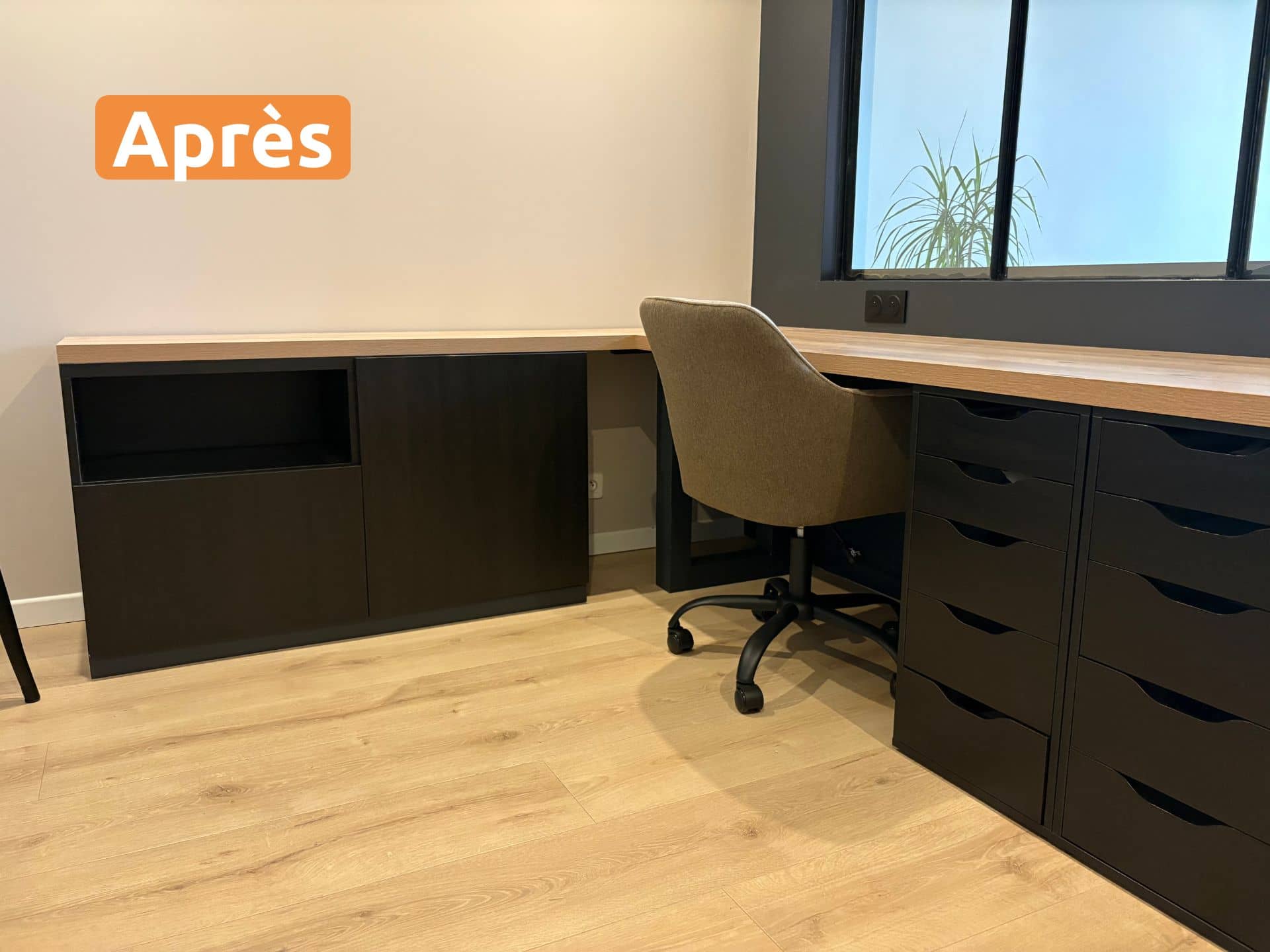 Un bureau installé par l'entreprise Christophe Bricole